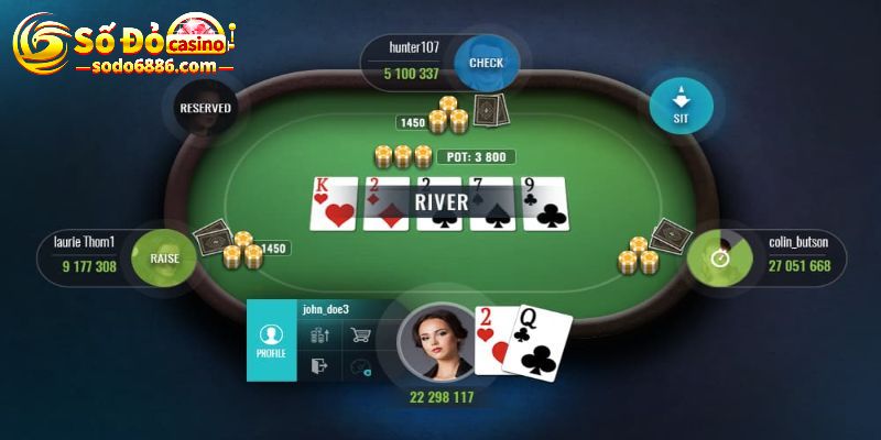 Kết hợp bài trong Poker Texas Hold’em sodo casino